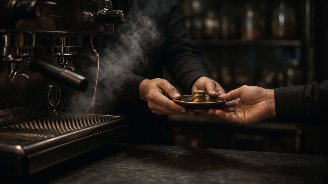 cash on the counter